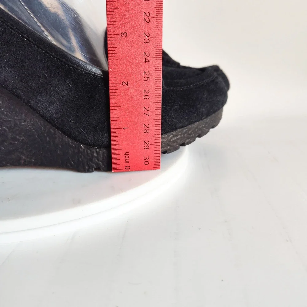Michael Kors Heels 8.5 Penny Loafers Pumps Wedge Rory Suede Lug‎ Sole Platform